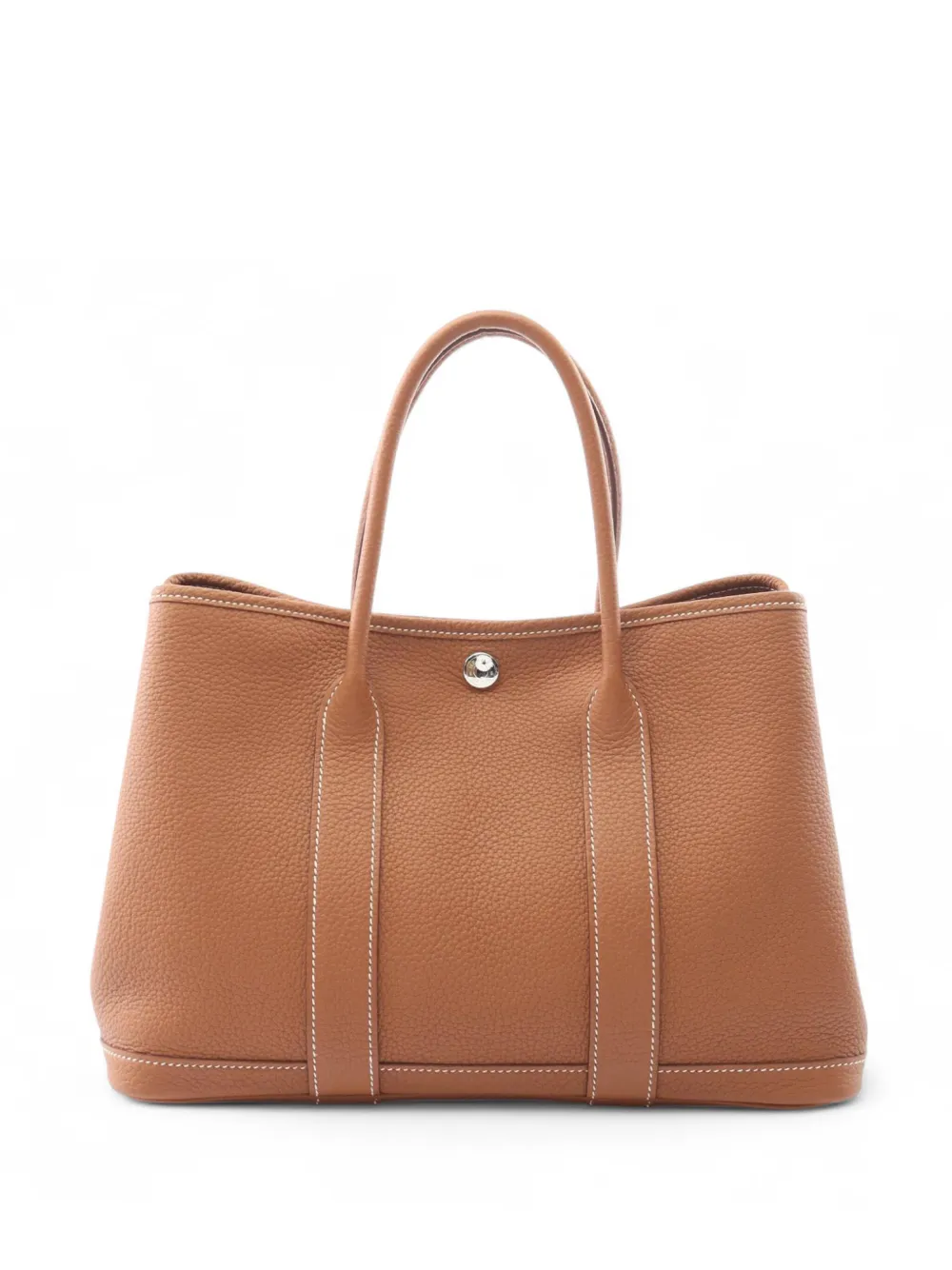 Pre-owned Hermes 2021 Negonda Garden Party Tpm Tote Bag In Brown