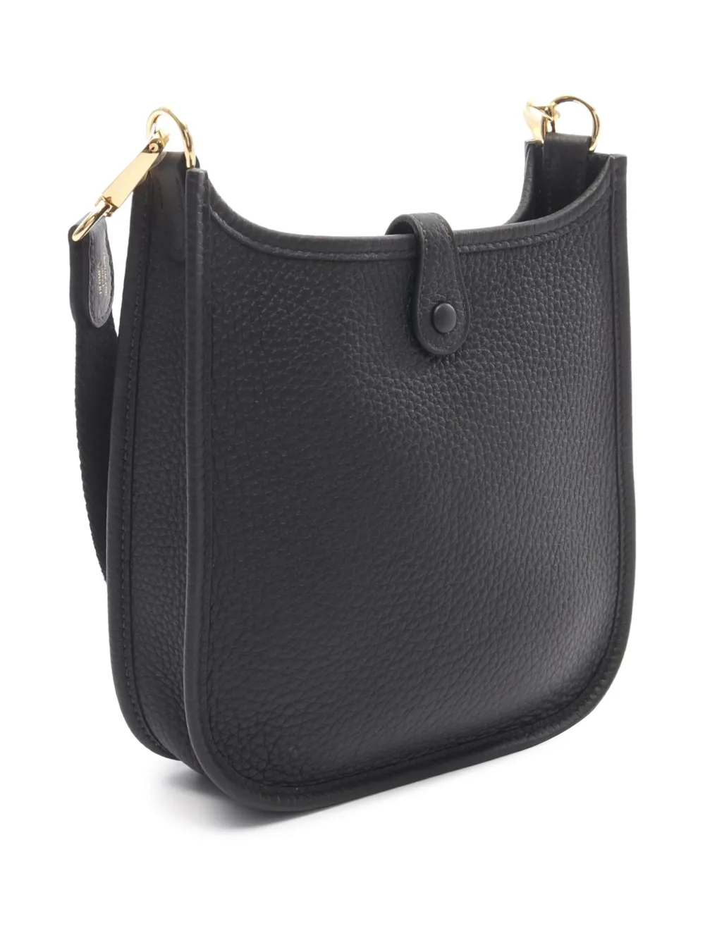 Pre-owned Hermes 2025 Clemence Evelyne Amazone Tpm Crossbody Bag In Black