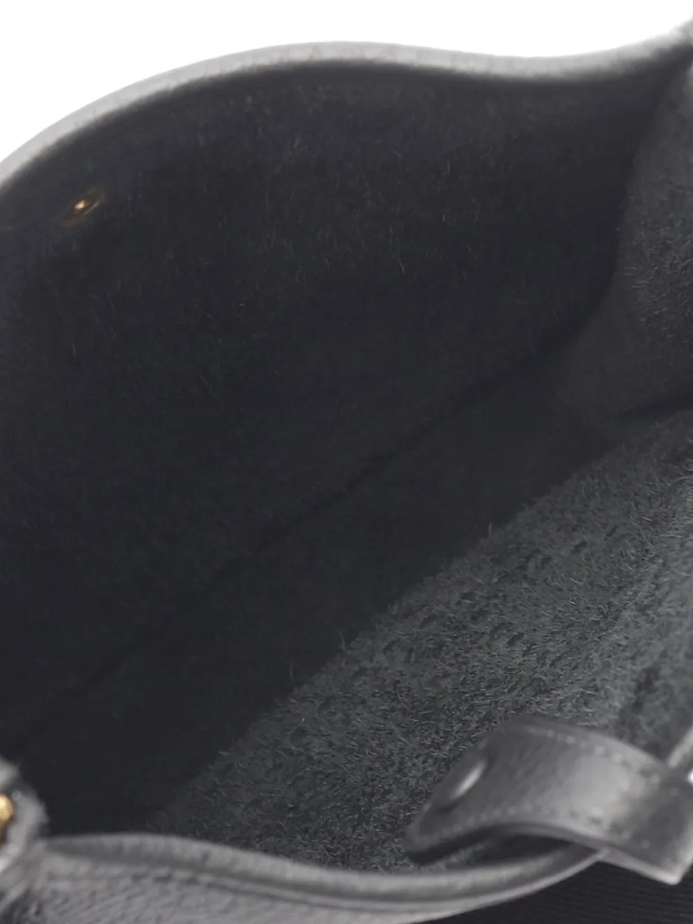 Pre-owned Hermes 2025 Clemence Evelyne Amazone Tpm Crossbody Bag In Black