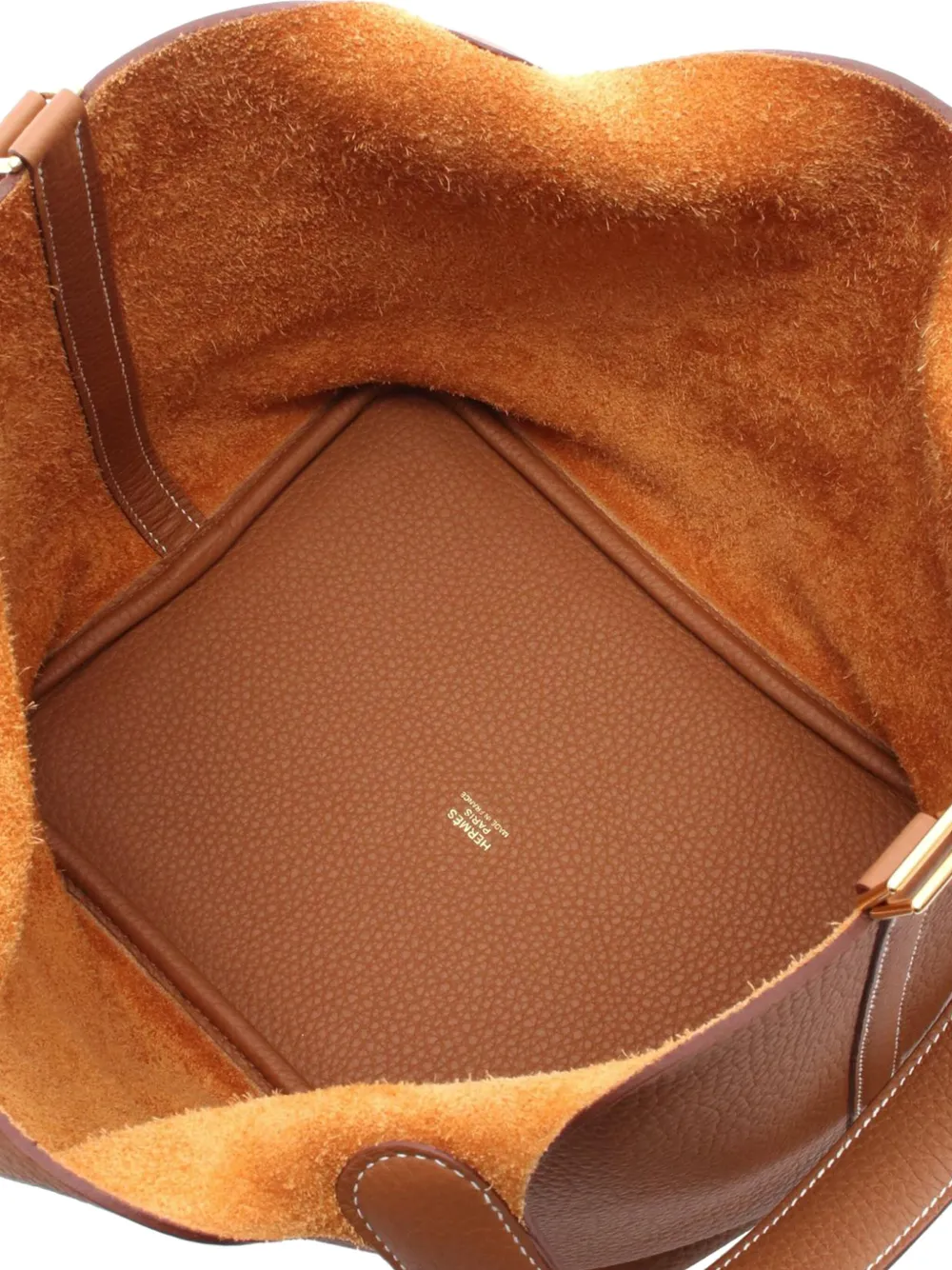 Pre-owned Hermes 2025 Clemence Picotin Lock 22 Handbag In Brown