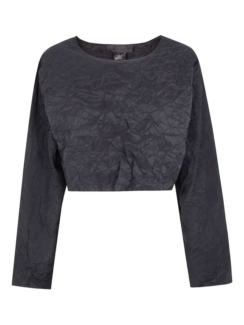 Maria Calderara crinkled crop top | negro | Image 1