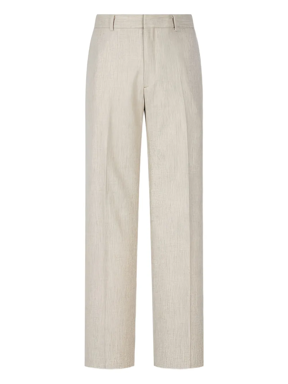 Man On The Boon. flannel wool trousers | Neutrals | Image 1