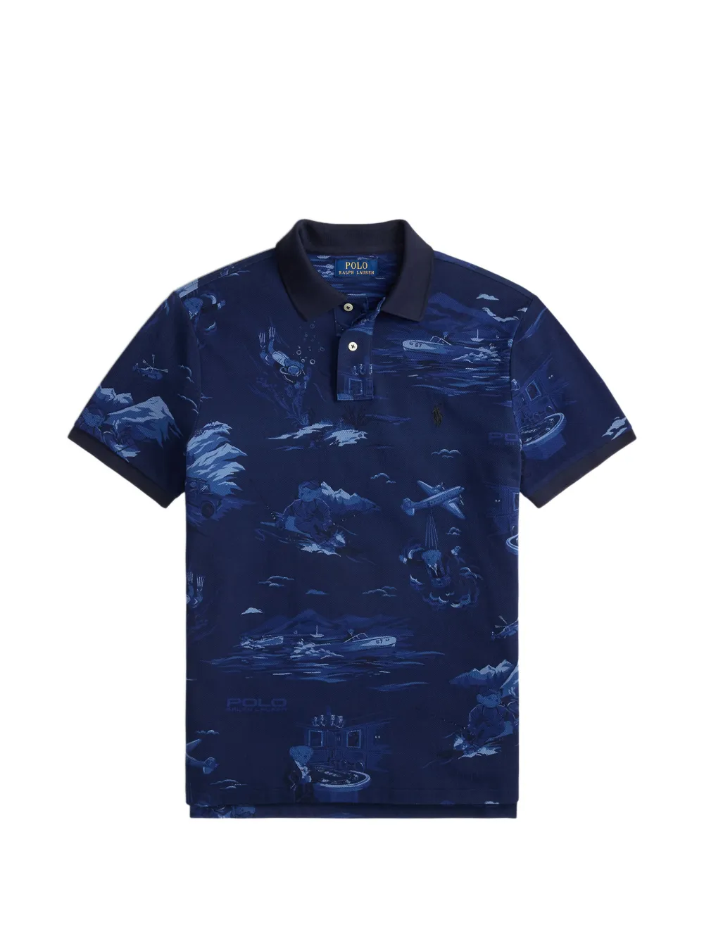 Polo Ralph Lauren patterned polo shirt - Blu