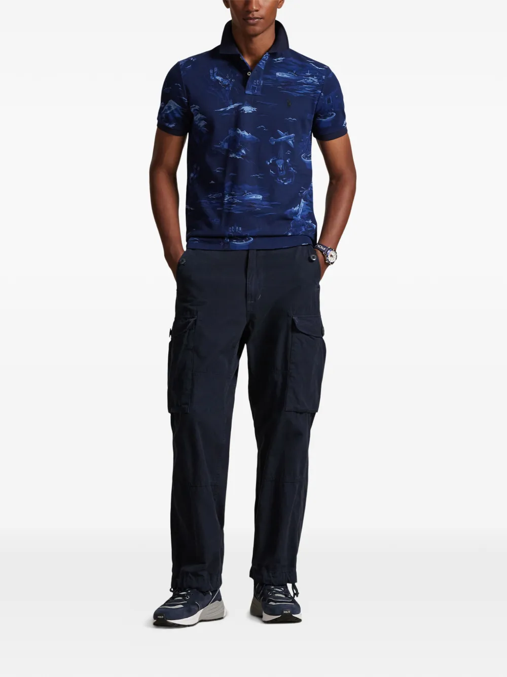 Polo Ralph Lauren Poloshirt met patroon Blauw
