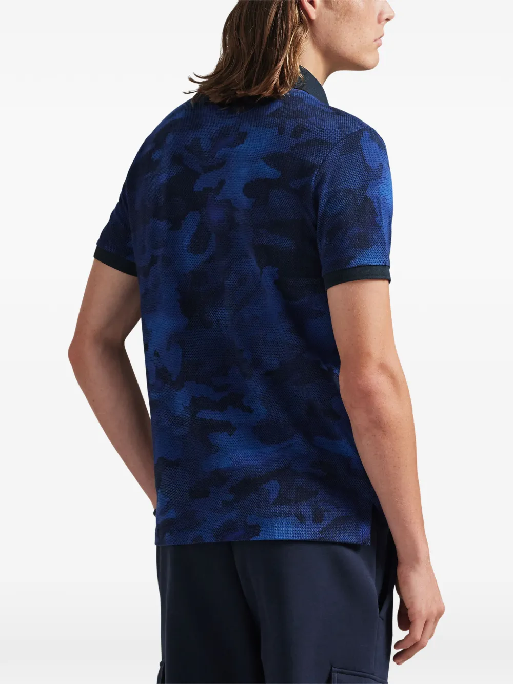 Polo Ralph Lauren Piqué poloshirt met camouflageprint Blauw