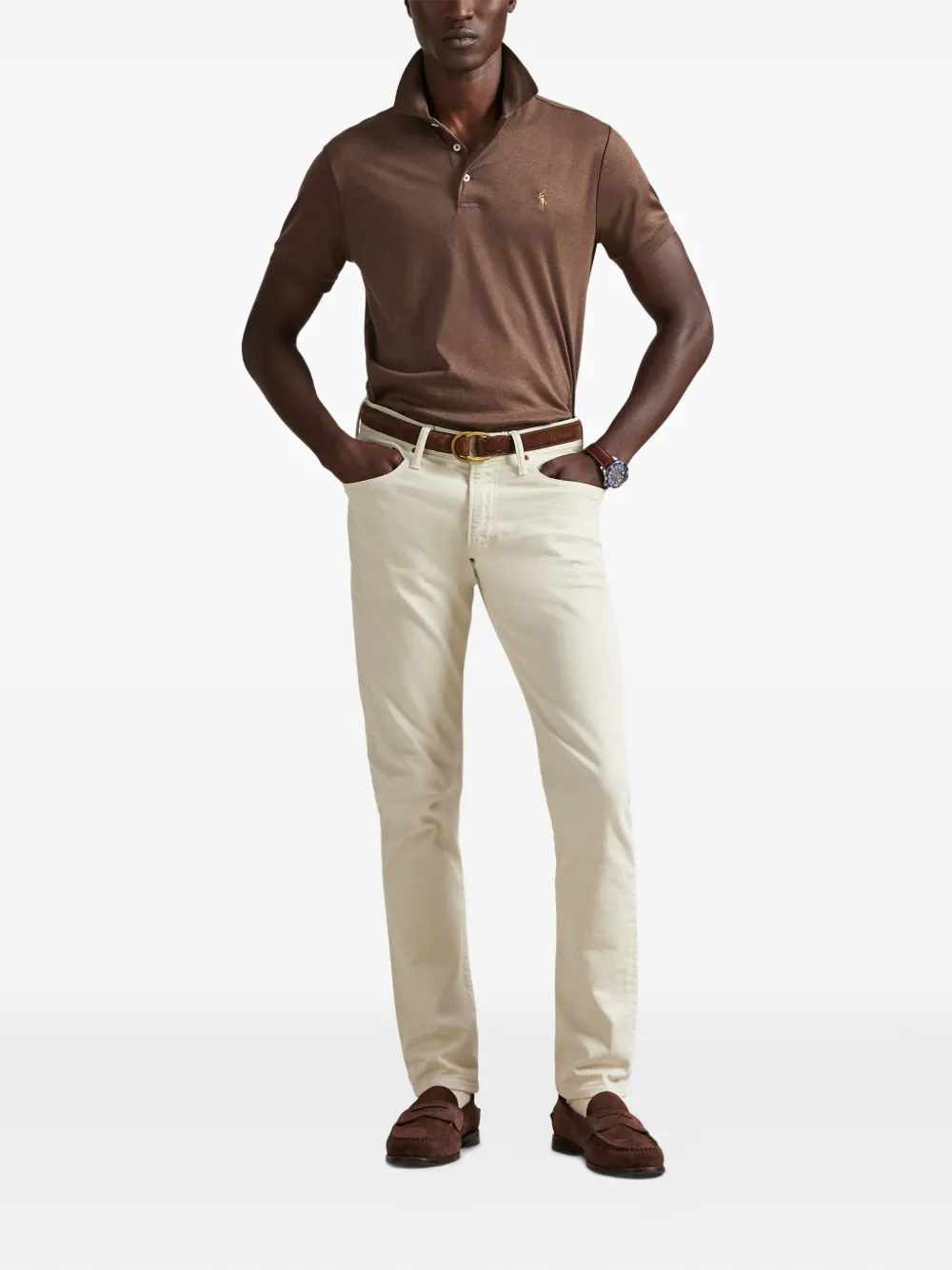 Polo Ralph Lauren Poloshirt met borduurwerk Bruin
