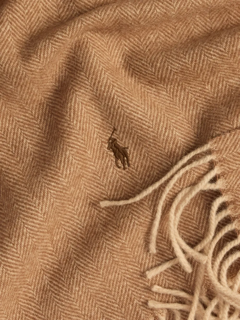 Polo Ralph Lauren Sjaal met visgraatpatroon Beige