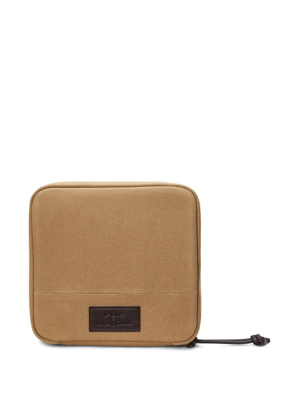 Polo Ralph Lauren logo-patch clutch bag - Toni neutri