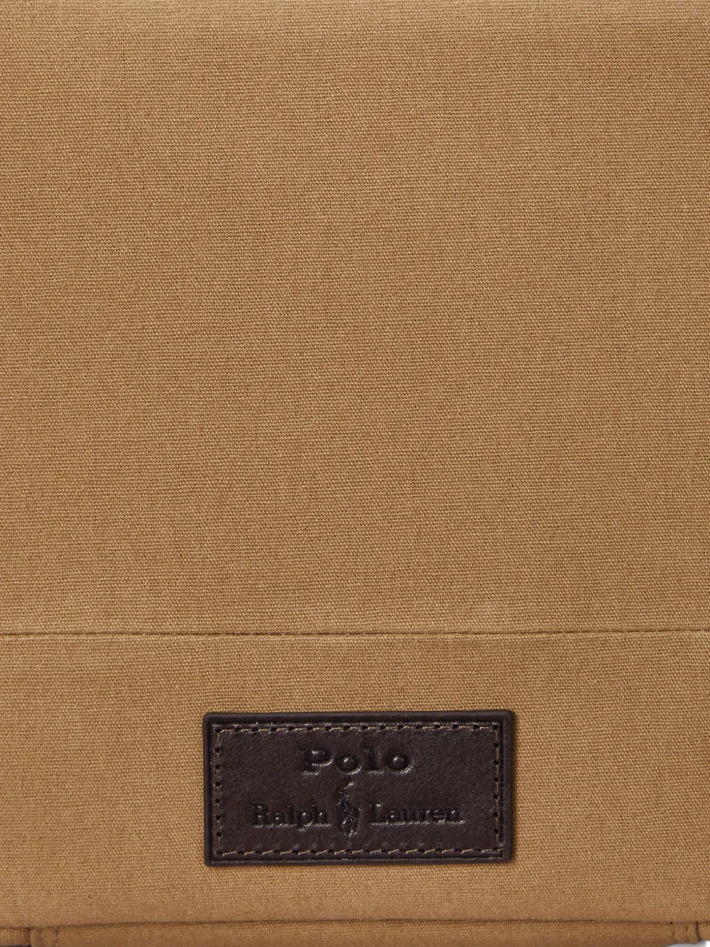 Polo Ralph Lauren logo-patch clutch bag Beige