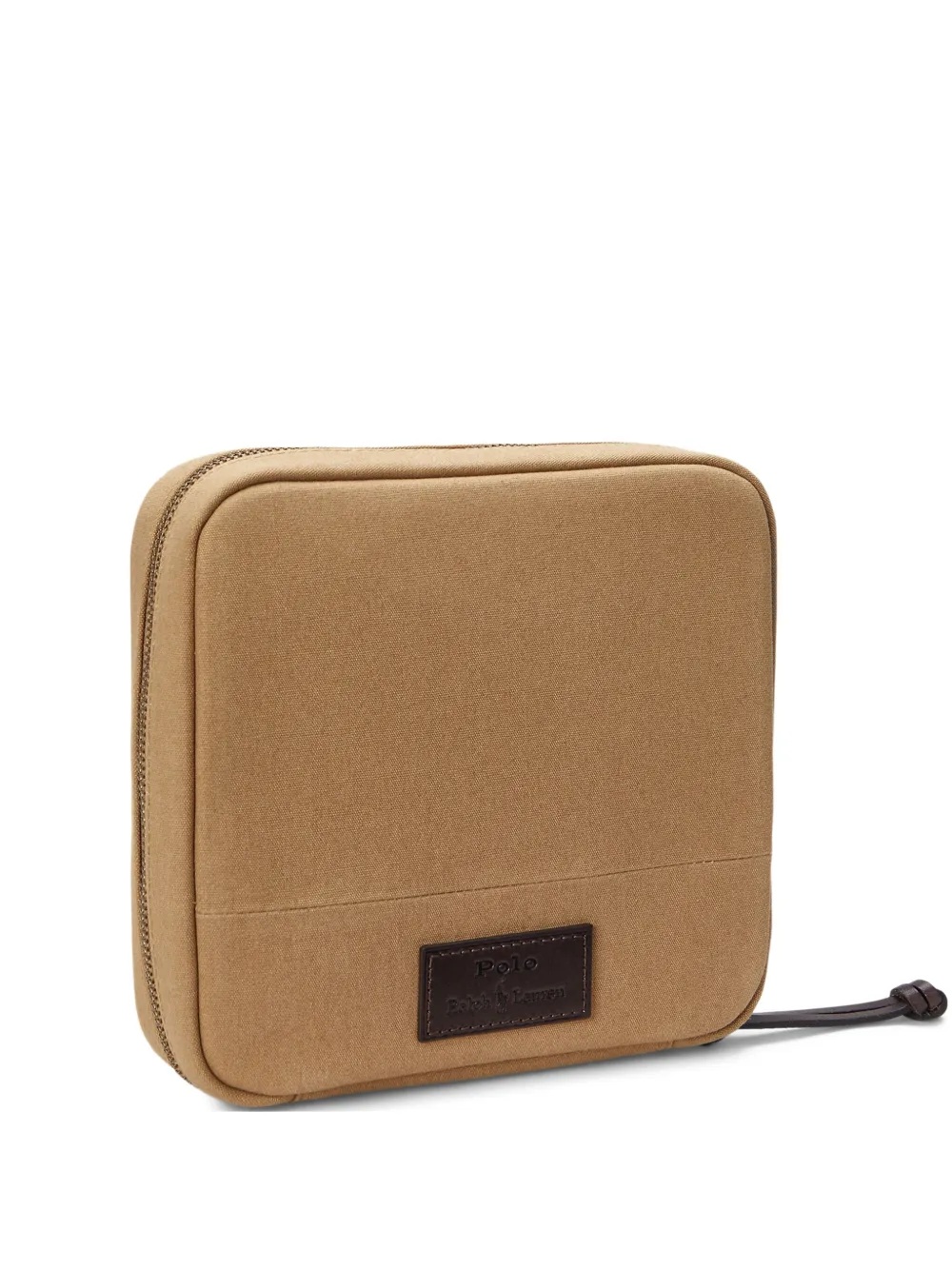 Polo Ralph Lauren logo-patch clutch bag - Beige
