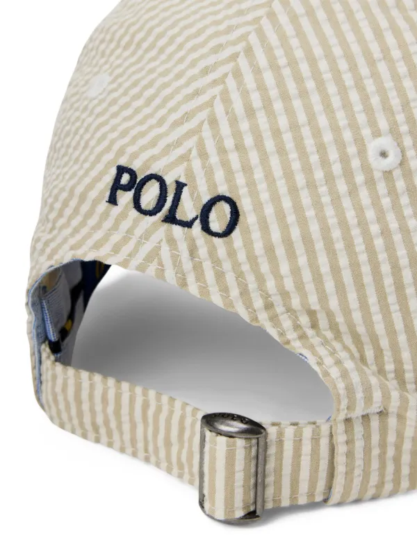 Polo Ralph Lauren ストライプキャップ Polo Ralph Lauren ストライプ キャップ | ニュートラル | FARFETCH JP
