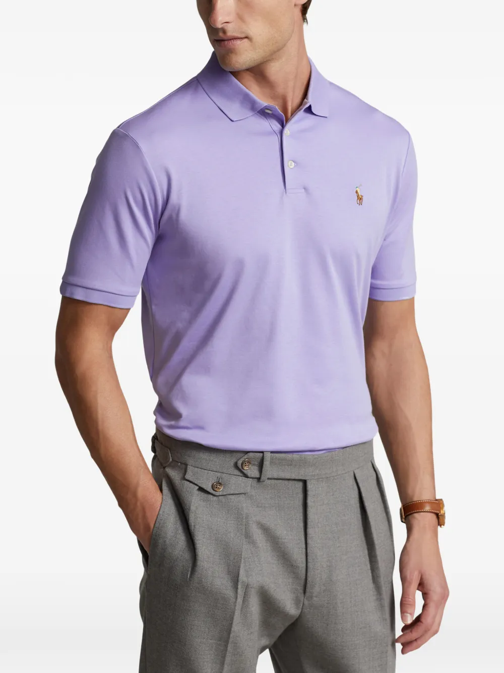 Polo Ralph Lauren Poloshirt met borduurwerk Paars