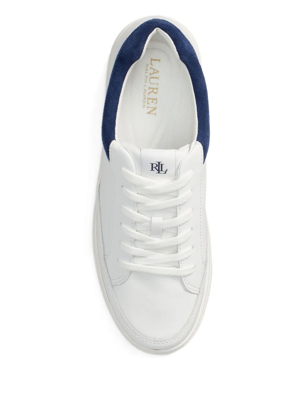 Ralph Lauren Hailey Leather Sneakers In White