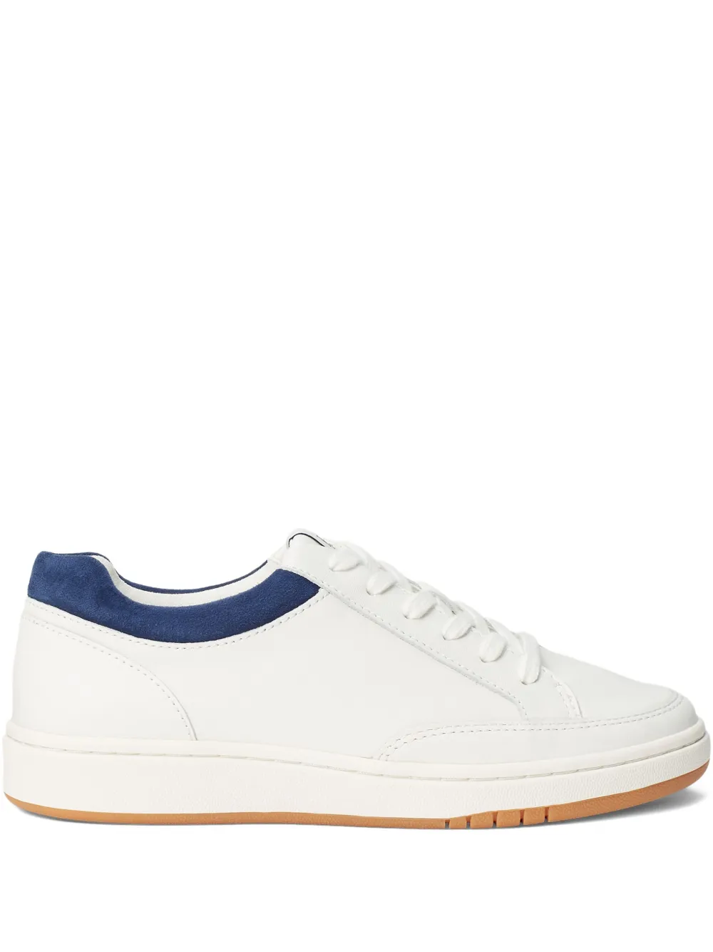 Ralph Lauren Hailey Leather Sneakers In White