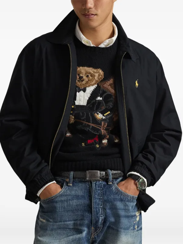 Polo Ralph Lauren Embroidery Zip Jacket | Black | FARFETCH AZ