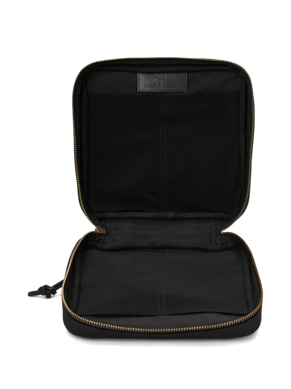 Polo Ralph Lauren zip cotton clutch bag Zwart
