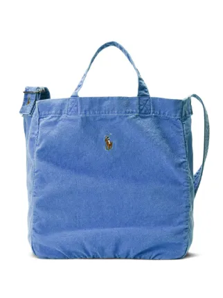 Polo Ralph Lauren Polo Pony Canvas Tote Bag | Blue | FARFETCH