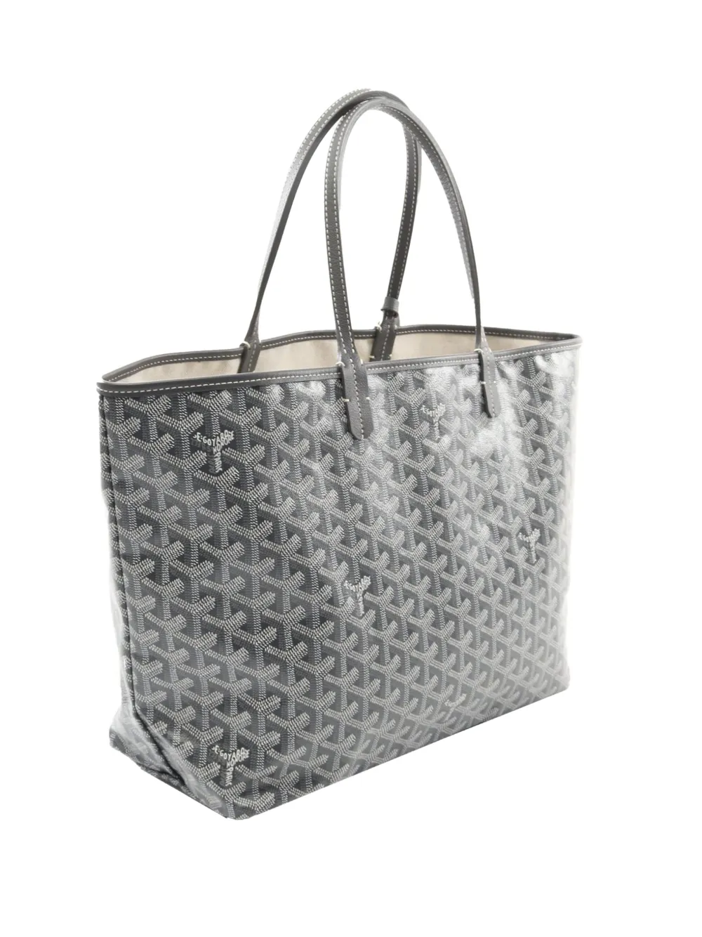 Pre-owned Goyard 2010-2025 Ine Saint Louis Pm Tote Bag In Gray