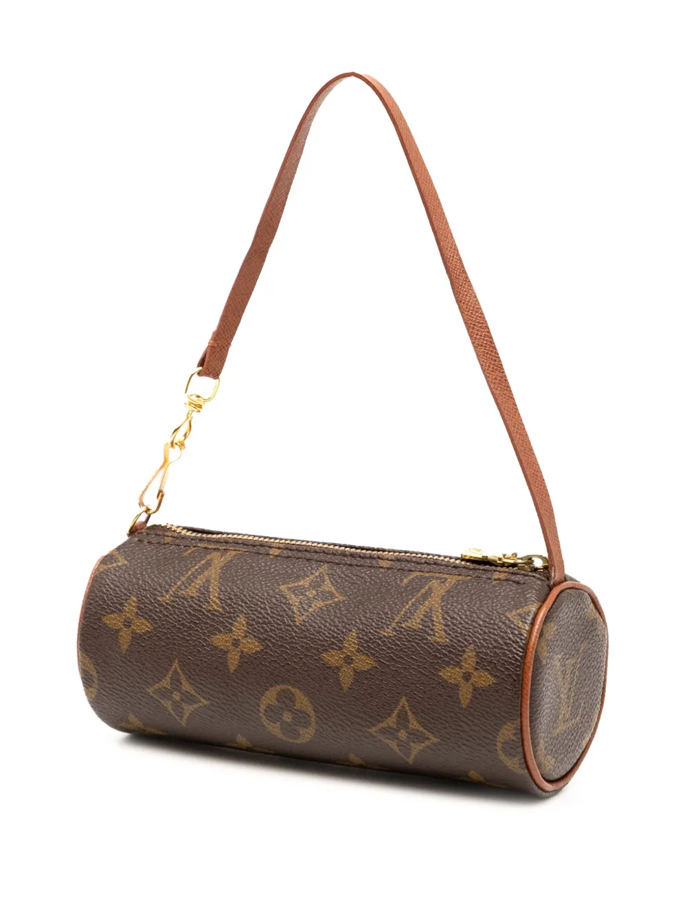 Pre-owned Louis Vuitton 2000-2010 Monogram Papillon Pochette Handbag In Brown