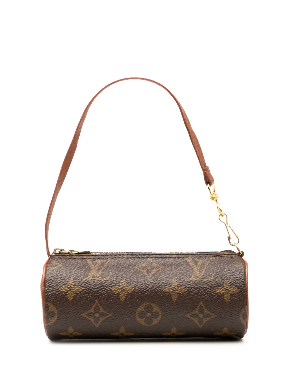 Pre-owned Louis Vuitton 2000-2010 Monogram Papillon Pochette Handbag In Brown