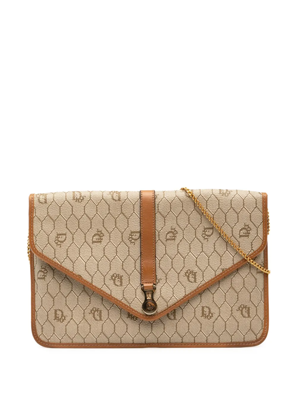 Christian Dior Pre-Owned 20th Century ハニカム コーテッドキャンバス チェーン ショルダーバッグ -