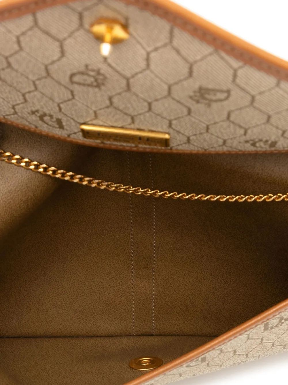 20th Century Honeycomb Coated Canvas Chain Crossbody Bag