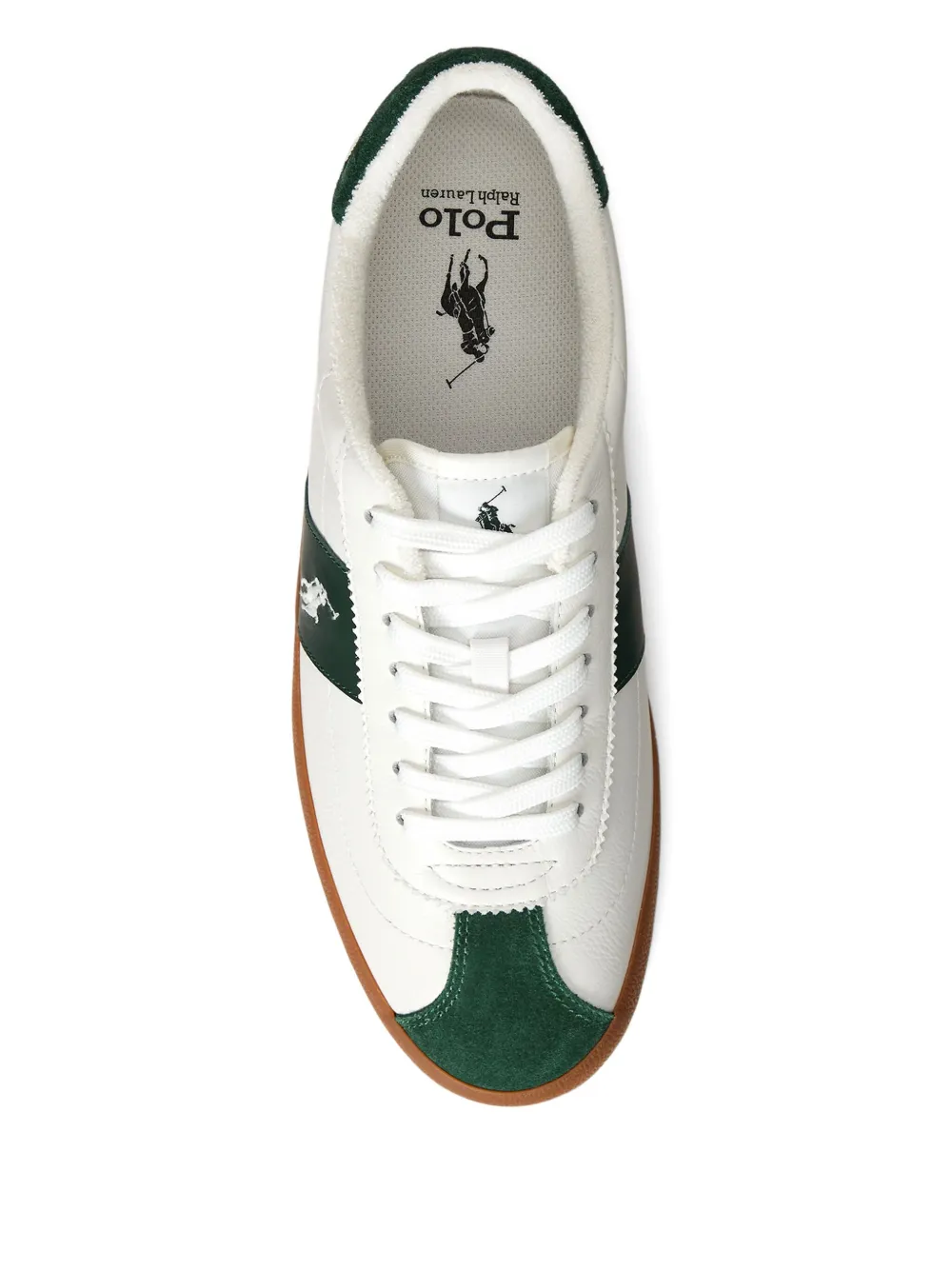 Polo Ralph Lauren suede-panels leather sneakers Wit