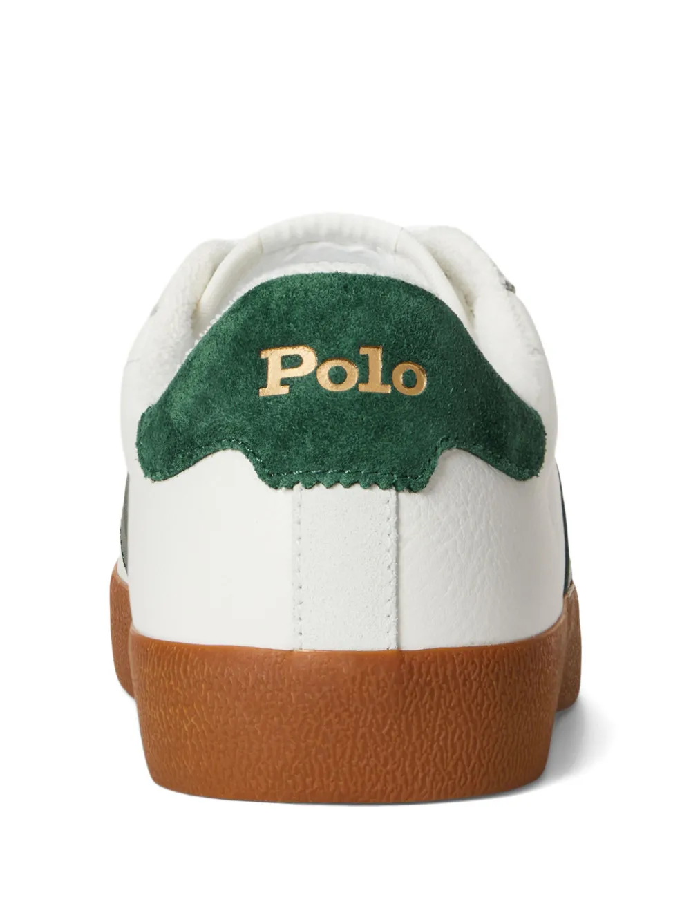 Polo Ralph Lauren suede-panels leather sneakers Wit