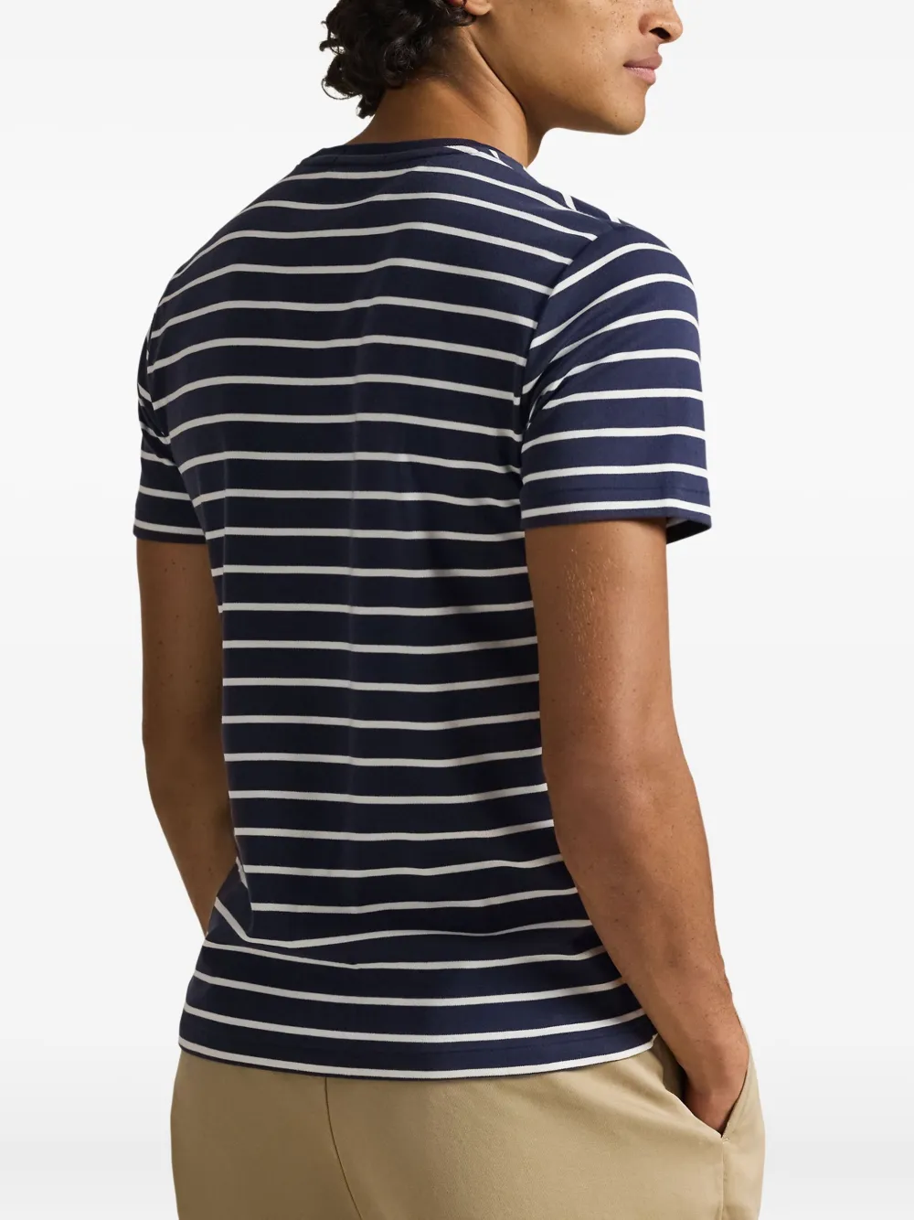 Polo Ralph Lauren striped logo T-shirt Blauw
