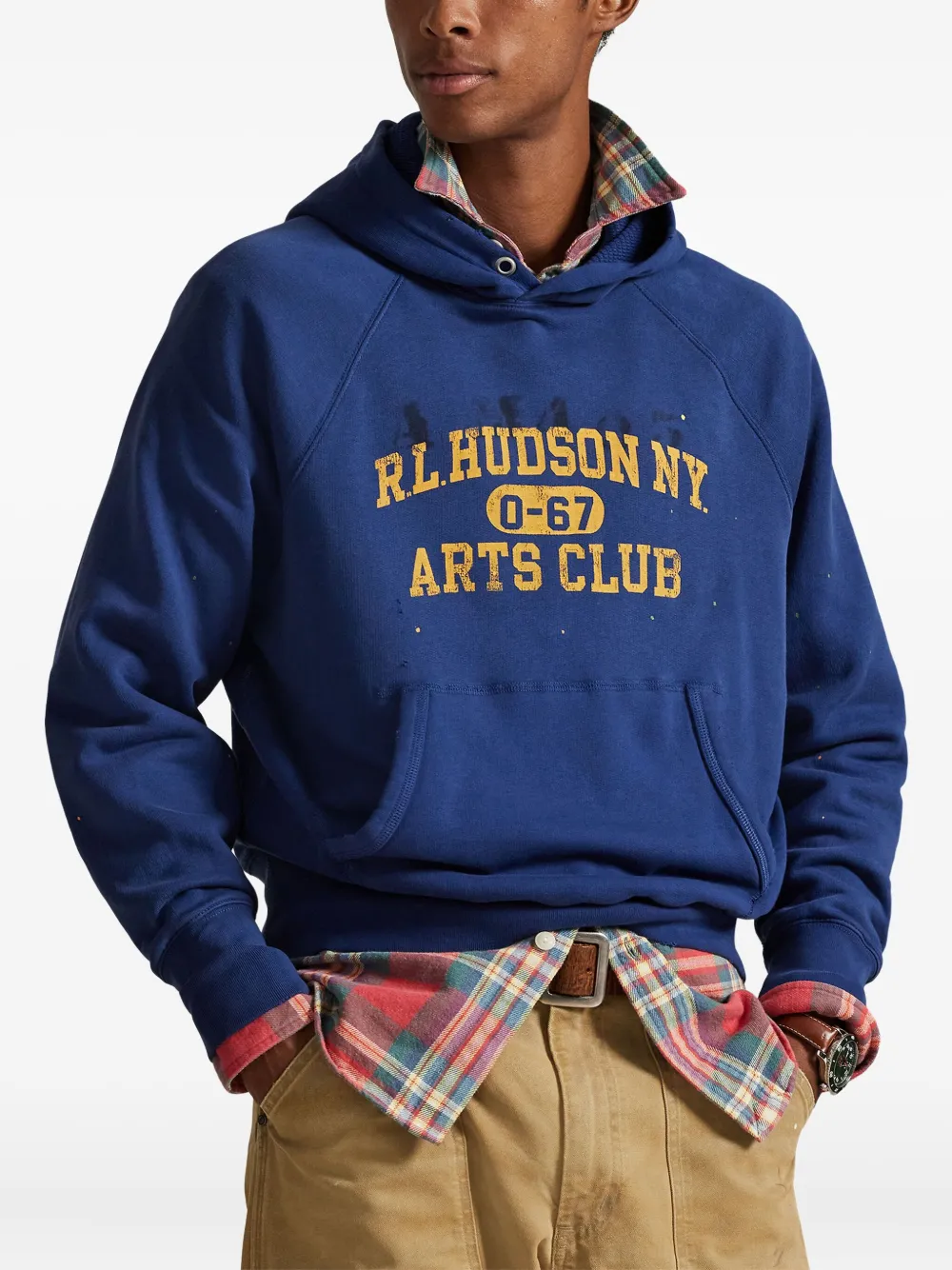 Polo Ralph Lauren graphic-print hoodie Blauw