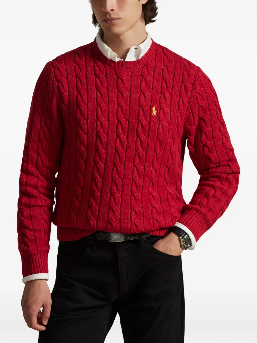 Polo Ralph Lauren Kabelgebreide trui Rood