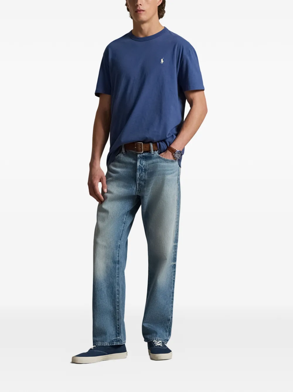 Polo Ralph Lauren T-shirt met ronde hals en logo Blauw