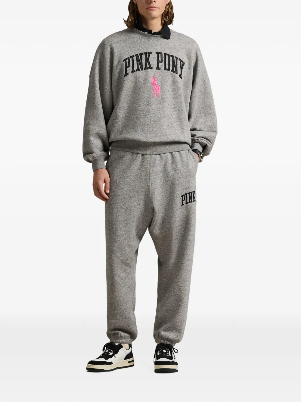 Polo Ralph Lauren Pink Pony fleece sweatpants Grijs