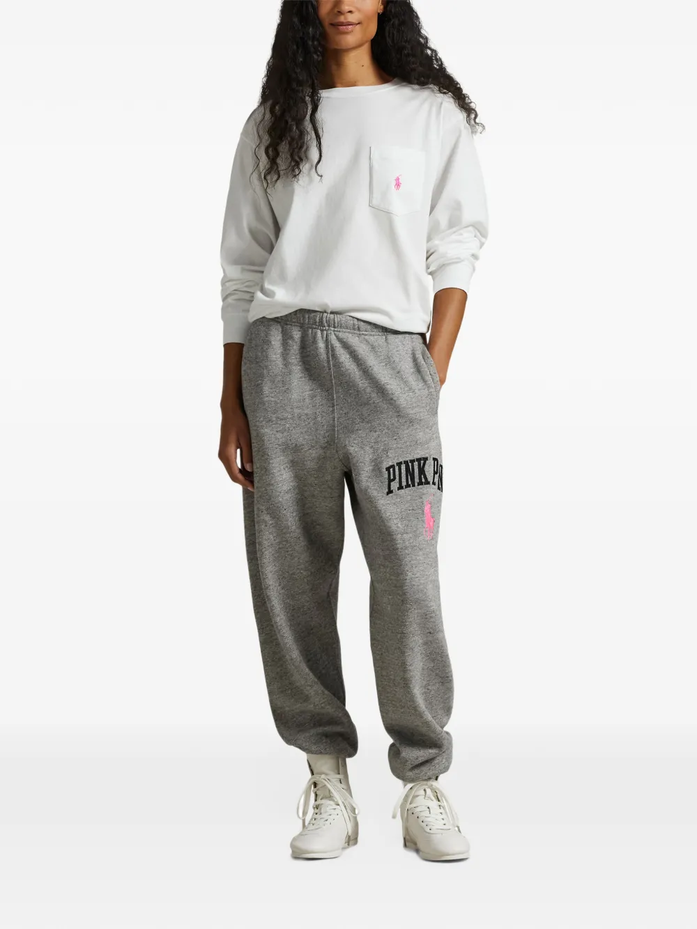 Polo Ralph Lauren Pink Pony fleece sweatpants Grijs