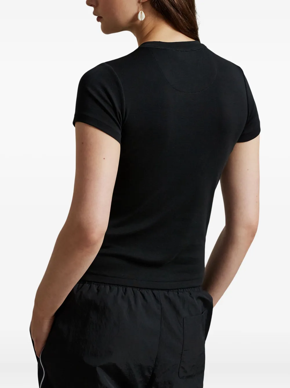 Polo Ralph Lauren Pink Pony Graphic Crew-neck T-shirt In Black