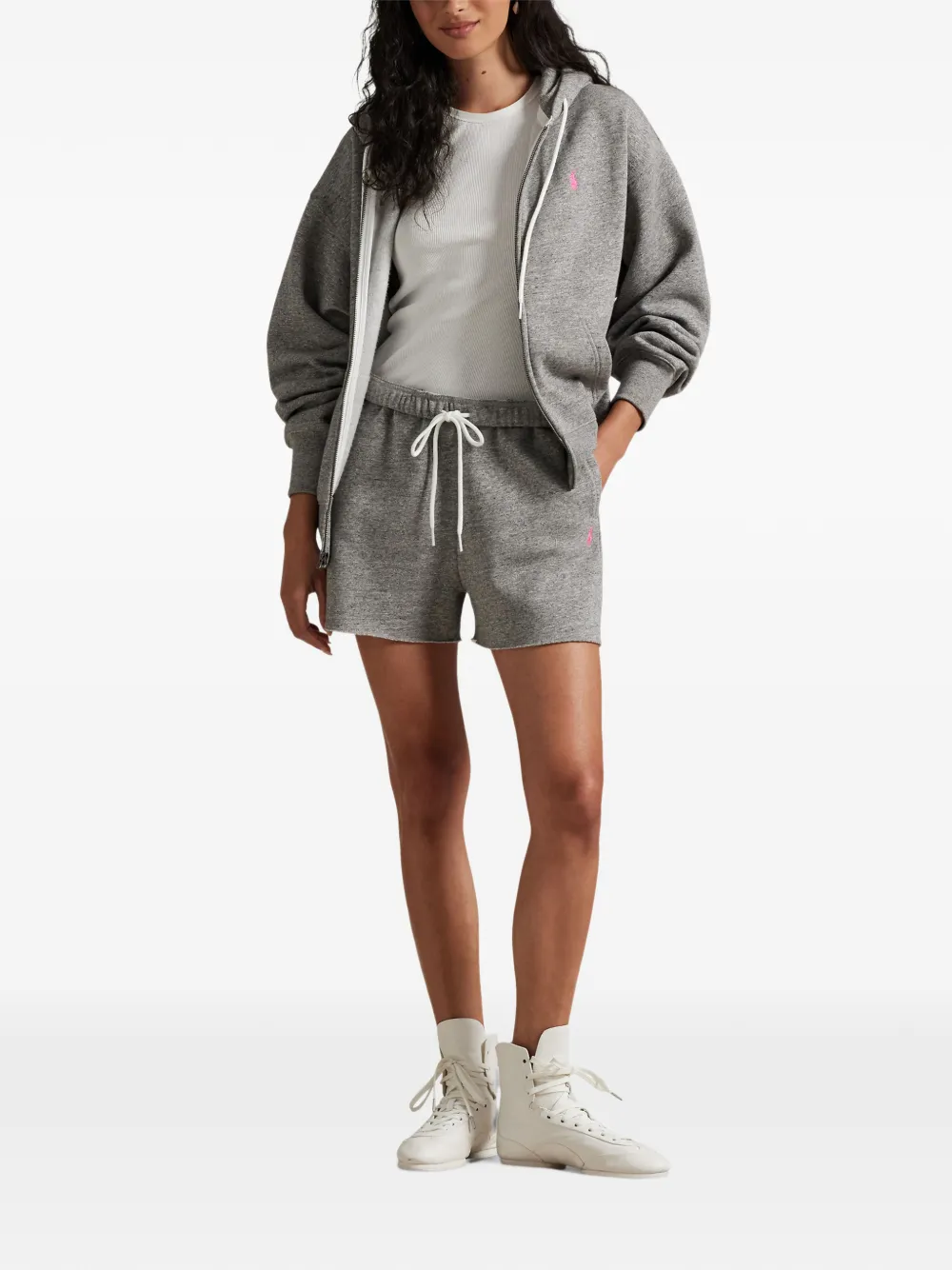 Polo Ralph Lauren Pink Pony zip-up hoodie Grijs