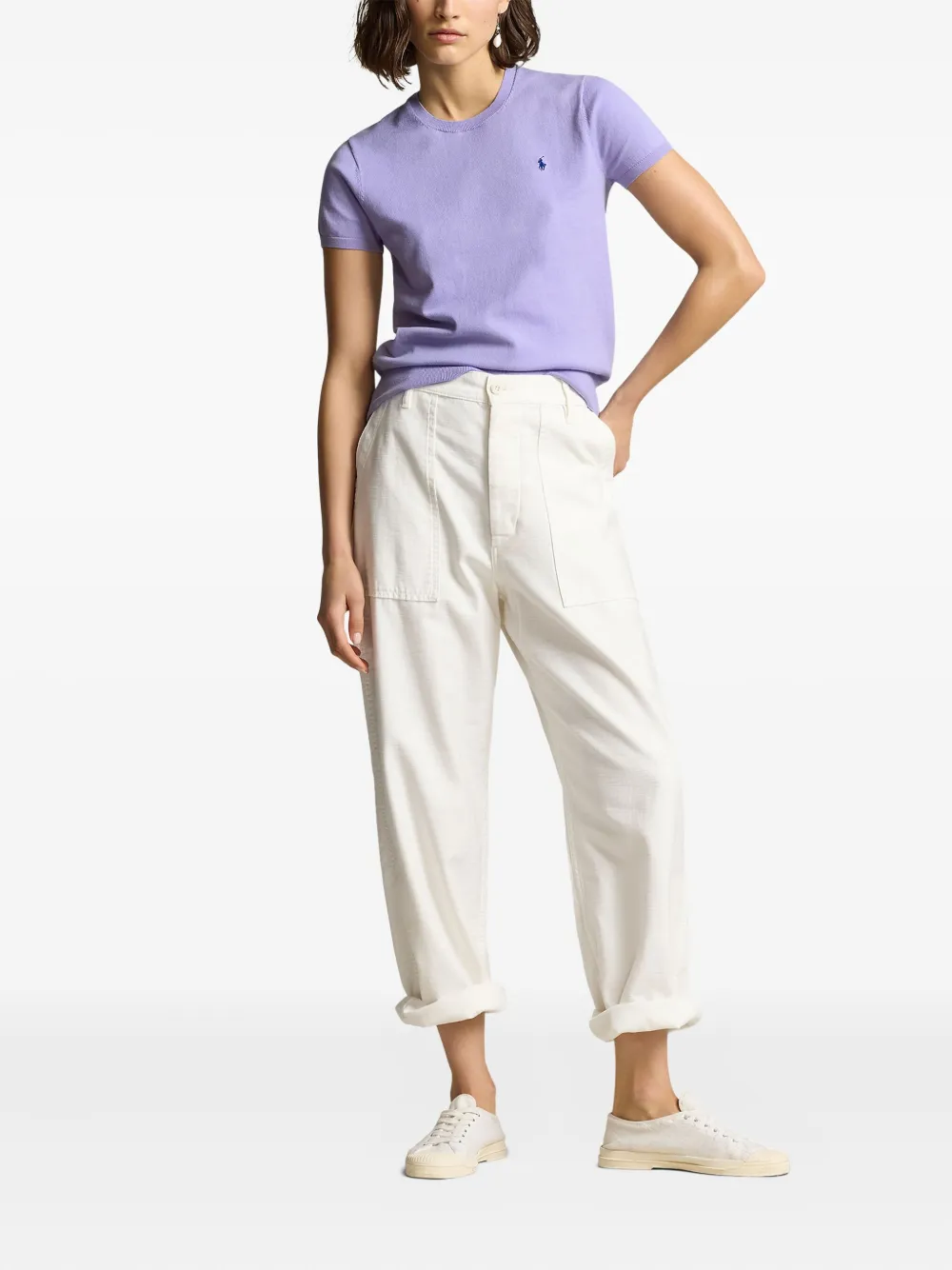 Polo Ralph Lauren T-shirt met logo Paars