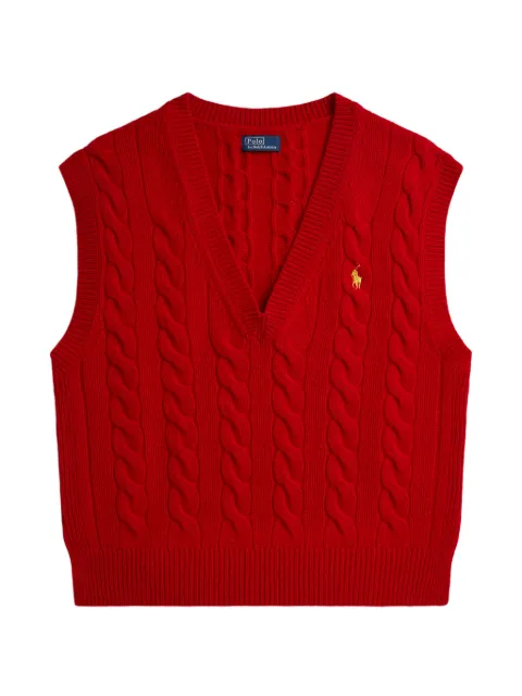 Polo Ralph Lauren — cable-knit v-neck sweater