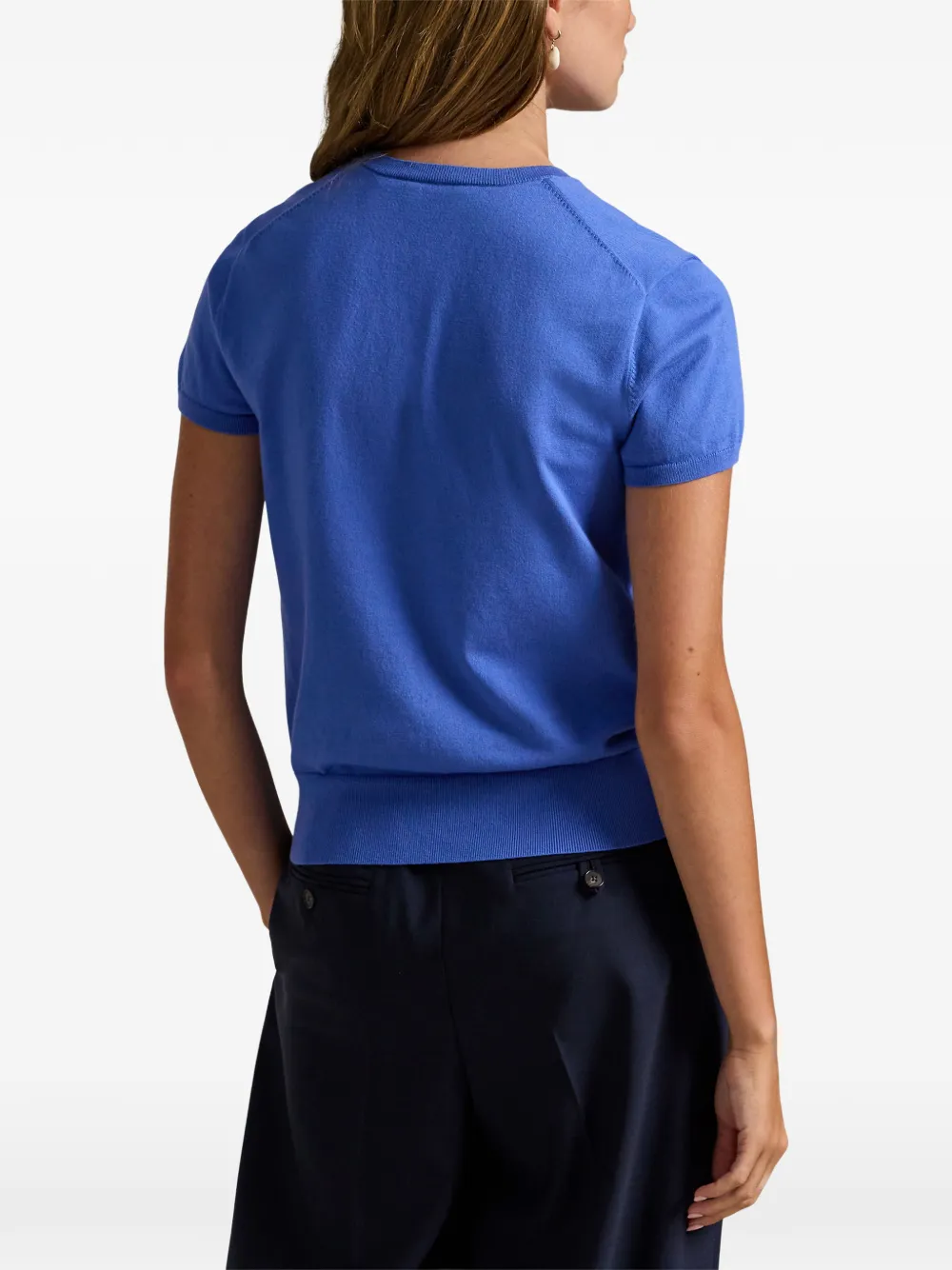 Polo Ralph Lauren Short-sleeve Knit Top in Blue, view 4