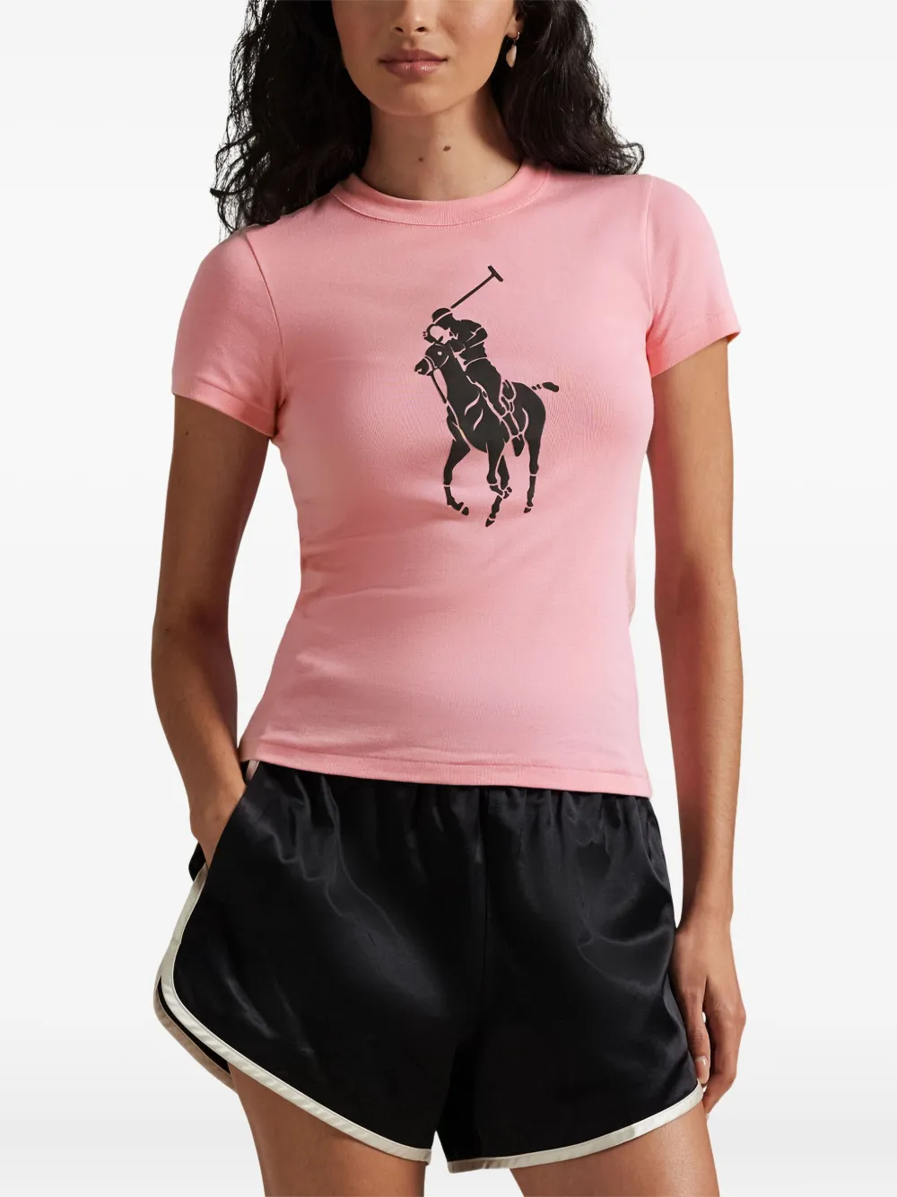 Polo Ralph Lauren Pink Pony Graphic Crew-neck T-shirt In Multi