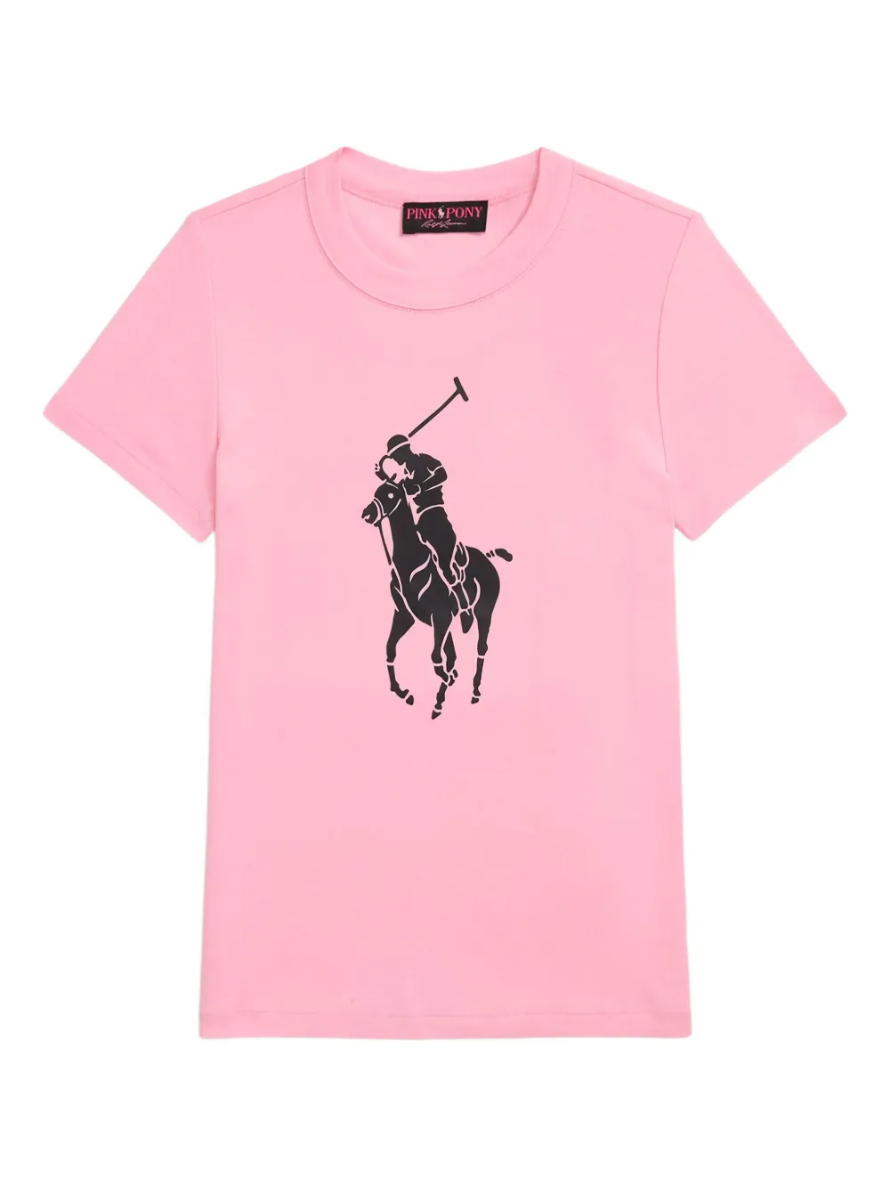 Polo Ralph Lauren Pink Pony Graphic Crew-neck T-shirt In Multi