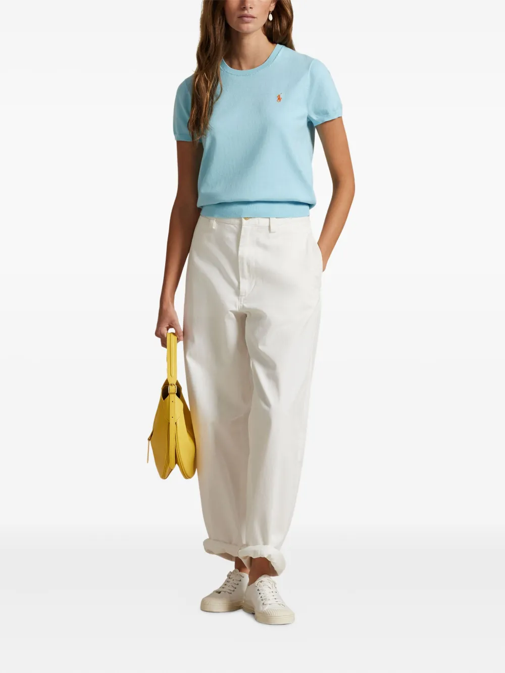 Polo Ralph Lauren Logo T-shirt In Blue