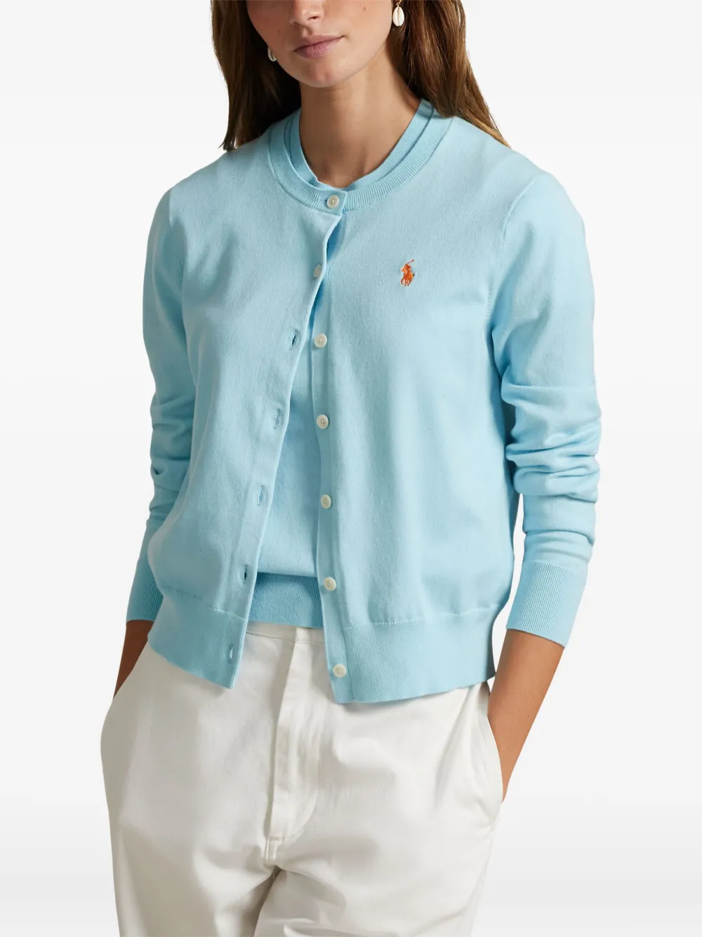 Polo Ralph Lauren Buttoned Cardigan In Blue