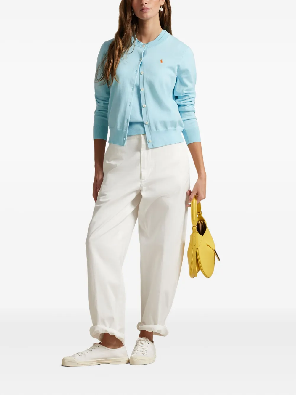 Polo Ralph Lauren Buttoned Cardigan In Blue