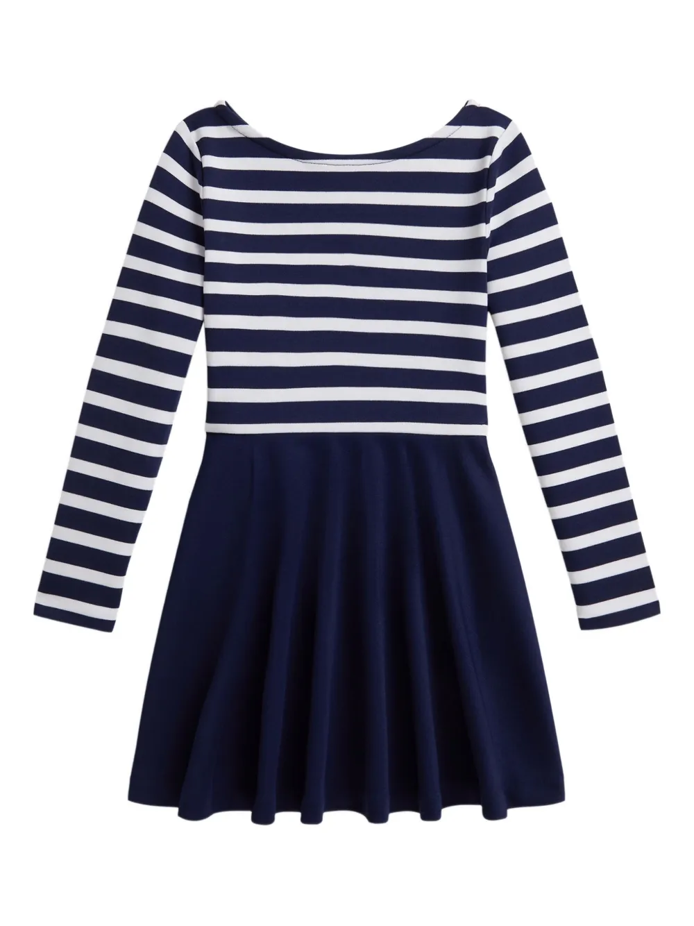 POLO RALPH LAUREN KIDS Gestreepte jurk met logo Blauw