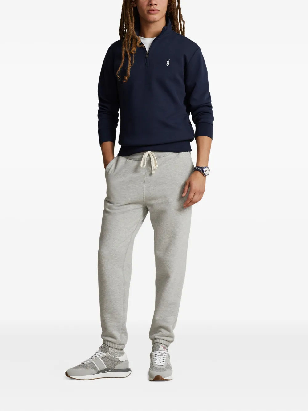 Polo Ralph Lauren Sweater met borduurwerk en rits Blauw