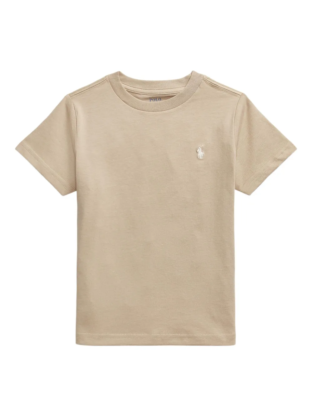 POLO RALPH LAUREN KIDS T-shirt girocollo con ricamo - Toni neutri
