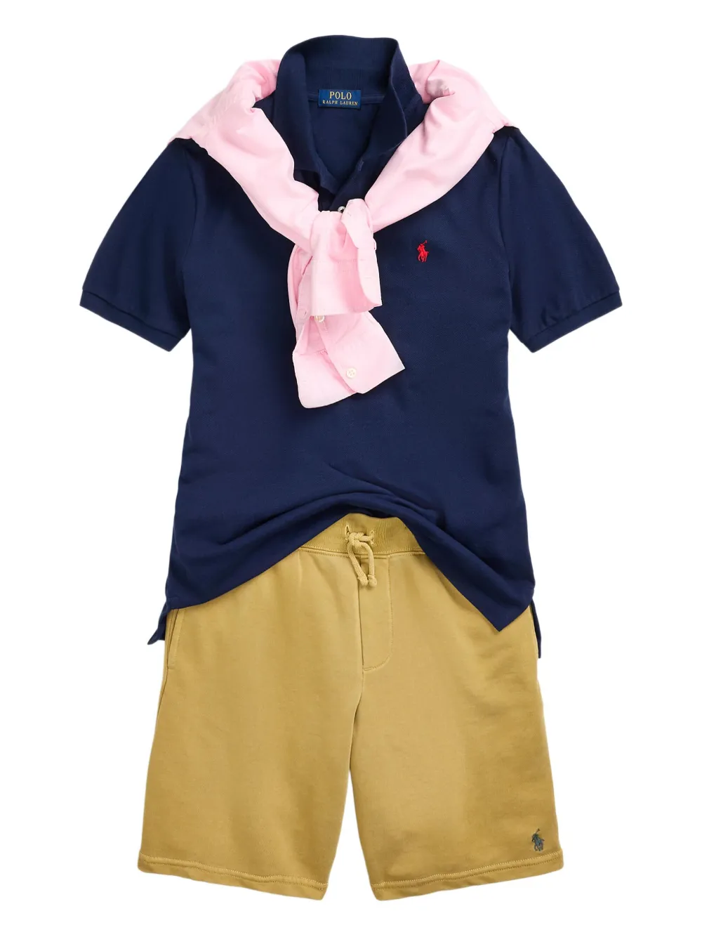 POLO RALPH LAUREN KIDS Katoenen poloshirt met borduurwerk Blauw