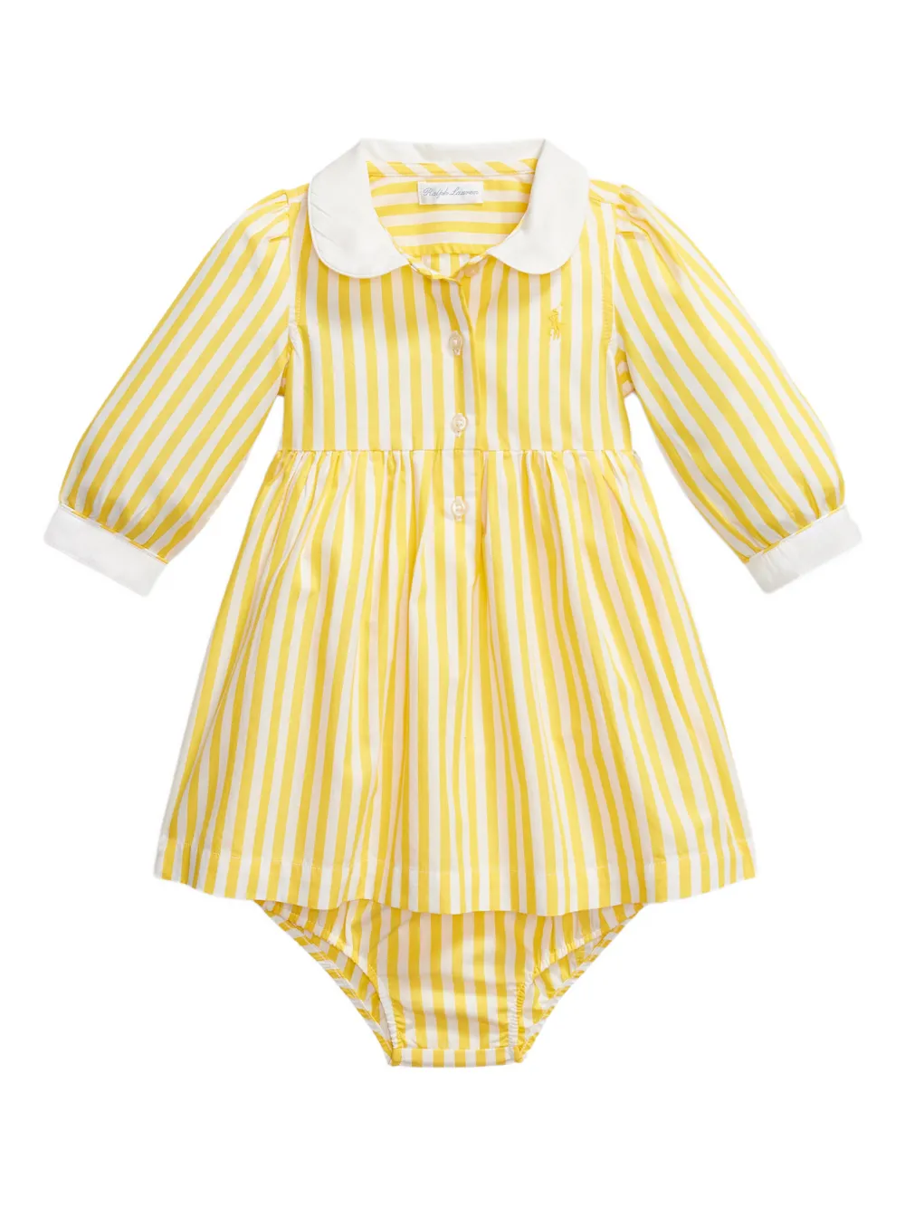 POLO RALPH LAUREN KIDS striped dress - Yellow