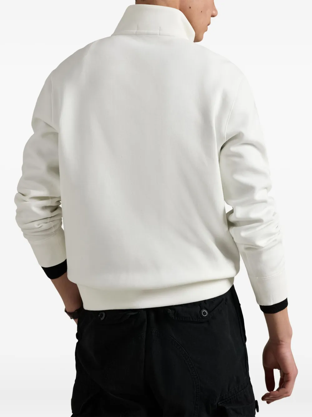 Polo Ralph Lauren Sweater met borduurwerk en rits Wit